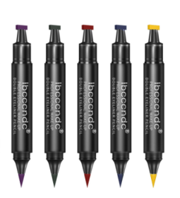 Double-headed Color Stamp Pen Set, Five Packs