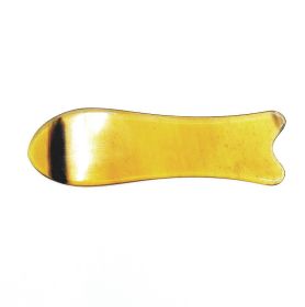 Ox Horn Scraping Plate Yellow Horn Fish Shaped Plate Ox Horn Plate