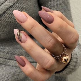 Head Matte Frosted Almond Shape Wear Nail Nail Piece Finished (Option: JP867Pink)