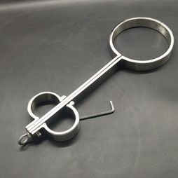 Stainless Steel Hand Neck Restraint Handcuffs (Option: )