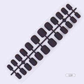 24pcs Solid Color Wear Fake Nail Patches (Option: 12color)