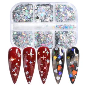 Reflective And Translucent Edelweiss Powder Nail Sequins (Option: 4 Style)