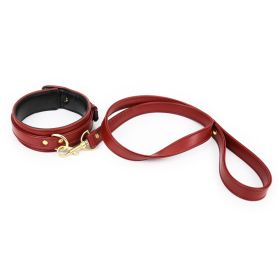 Leather Handcuffs Leg Cuffs With Waist Restraint Belt Toys (Option: )