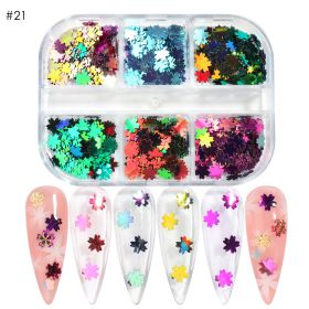 Reflective And Translucent Edelweiss Powder Nail Sequins (Option: 6grid21)