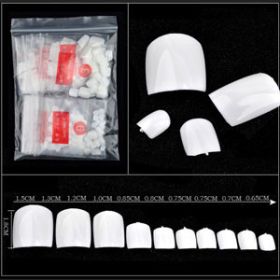 500 Pieces Of Transparent Natural White Toenails (Color: White)