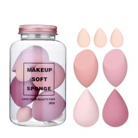 Drift Bottle Boxed Beauty Egg 7 Cans Of Powder Free Water Soft Makeup Sponge Powder Puff (Option: )