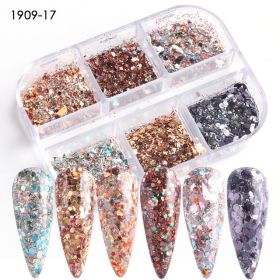 Reflective And Translucent Edelweiss Powder Nail Sequins (Option: 6grid190917)