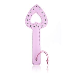 Heart Shaped Leather Rivet Racket (Color: )