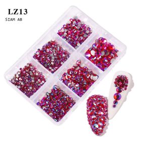 Nail Art Flat Rhinestone Set Mixed Color Rhinestones (Option: LZ13)