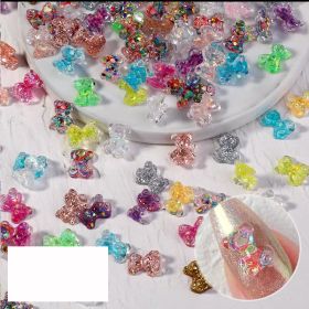 Symphony Candy Bear Jewelry Nail Decoration Rhinestone (Option: Sequined Bear)