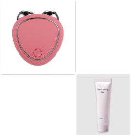 Portable Facial Micro-current Beauty Instrument For Lifting Thinning And Reducing Edema With Double Roller Massager (Option: )