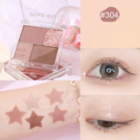 Fingertip Magic Eyeshadow Newbie Low Saturation Milk Tea Earth Color Pearl Matte (Option: Grey Purple Rose)