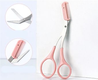 Eyebrow Trimming Knife With Comb Curved Moon Small Beauty Supplies Gadgets (Option: )