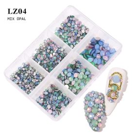 Nail Art Flat Rhinestone Set Mixed Color Rhinestones (Option: LZ04)