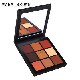 Earthy Smoky Makeup 9 Eyeshadows (Option: WARM BROWN)