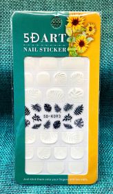 Embossed Nail Sticker Plaid Nail Sticker Three-dimensional Bow Nail Sticker Summer Nail Sticker (Option: 5DK093)