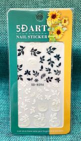 Embossed Nail Sticker Plaid Nail Sticker Three-dimensional Bow Nail Sticker Summer Nail Sticker (Option: 5DK094)