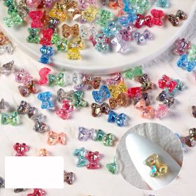 Symphony Candy Bear Jewelry Nail Decoration Rhinestone (Option: Aurora Bear Small)