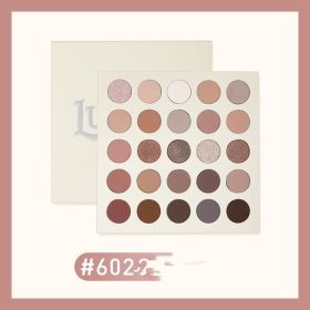 Cream Eye Ling 25 Color Eyeshadow Beads Matte Earth Milk Tea Large Pan Eyeshadow Palette (Option: Ebony and Rose)