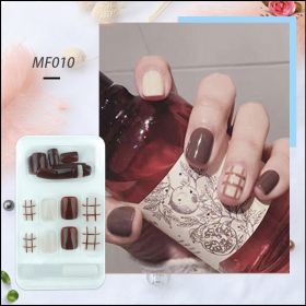 Repeated Use Of Removable Net Red Nail Stickers (Option: 10 Style-Glue models)