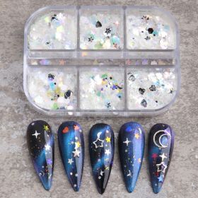 Reflective And Translucent Edelweiss Powder Nail Sequins (Option: 1 Style)