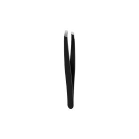 Stainless Steel Eyebrow Tweezers Black Flat Hairs Puller Beauty Makeup Tool (Option: )