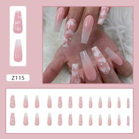 Women's Detachable Long Ballerina Nail Stickers (Color: Pink)