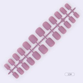 24pcs Solid Color Wear Fake Nail Patches (Option: 10color)