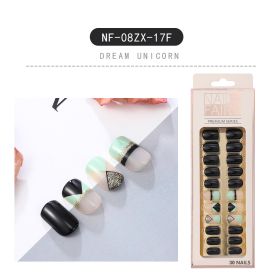 DIY Glitter Boxed Waterproof Fake Nail Patch (Option: NF08XZ017F)